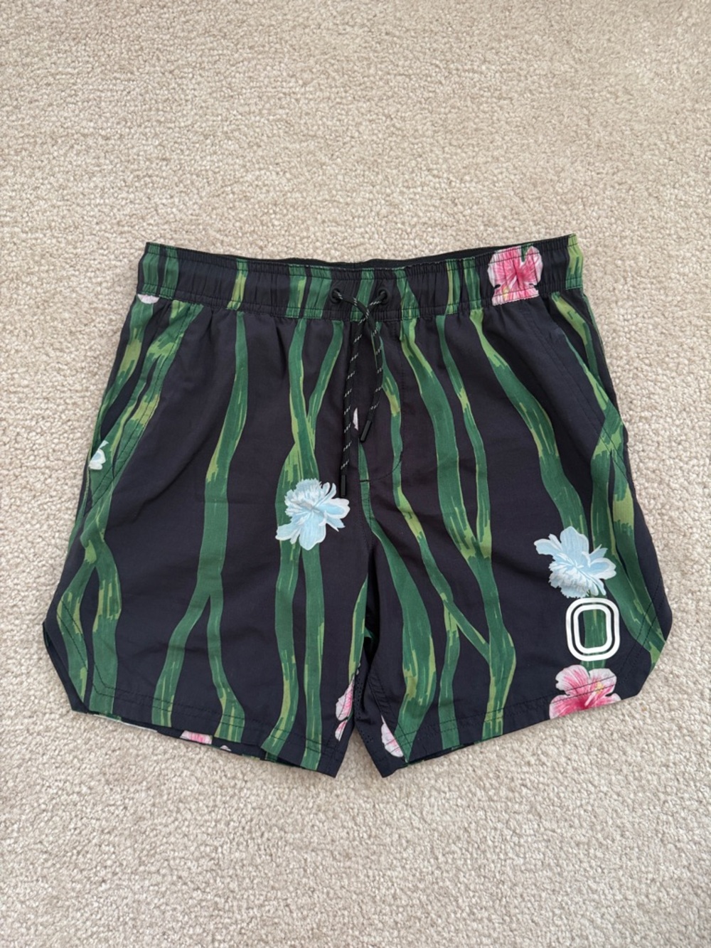 Boy’s Black Floral Overtime Shorts
